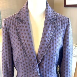 EUC Boden sz 10 wool blazer with fringe detail